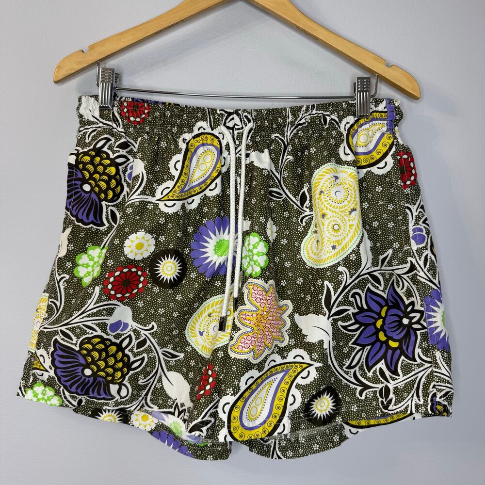 98 Coast Av Trunk Short Swimwear Paisley Print Coastal Beach Vacation Men's XL